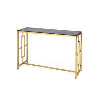 Консоль БРУКЛИН 120*40 золото стекло smoke