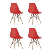 Стул Стул Eames Style DSW красный x4 (разборный каркас) Стул Стул Eames Style DSW красный x4 (разборный каркас)