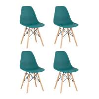 Стул Eames Style DSW темно-бирюзовый x4 (разборный каркас) Стул Eames Style DSW темно-бирюзовый x4 (разборный каркас)