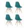 Стул Eames Style DSW темно-бирюзовый x4 (разборный каркас)