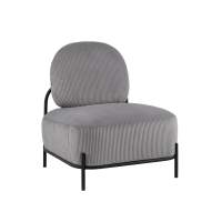 Кресло Стоун велюр рельефный светло-серый