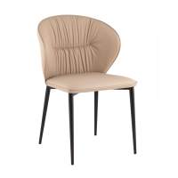 Стул обеденный Deia кремовая экокожа черные ножки Стул обеденный Deia кремовая экокожа черные ножки