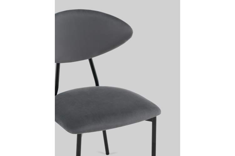Стул обеденный Квинси велюр темно-серый-7