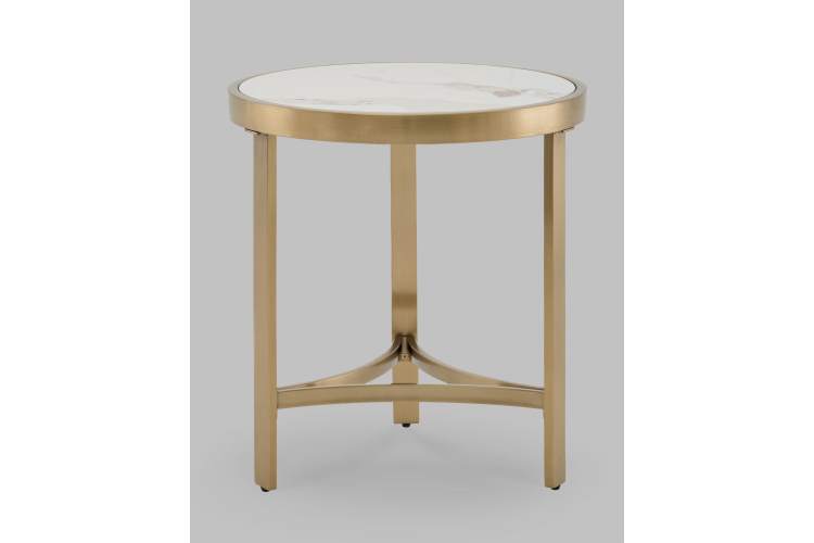 Журнальный столик Адриана 50*50 см светлая керамика-2