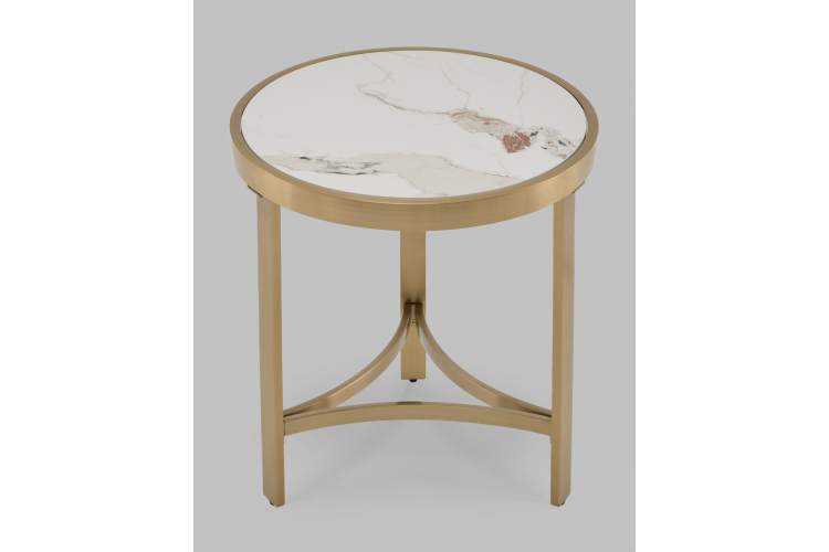 Журнальный столик Адриана 50*50 см светлая керамика-1