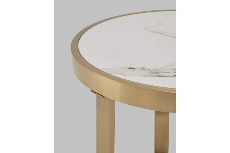 Журнальный столик Адриана 50*50 см светлая керамика-4