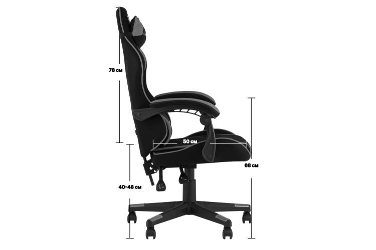 Кресло спортивное TopChairs Shadow черно-синий-9