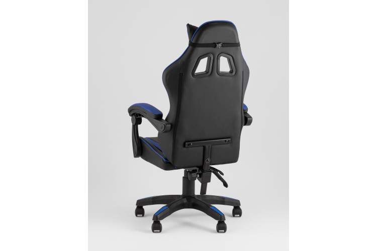 Кресло спортивное TopChairs Shadow черно-синий-5