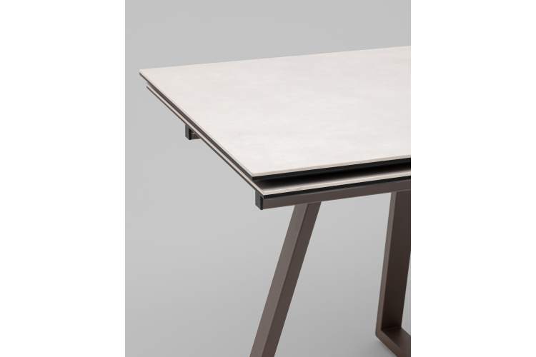 Стол Керас 120-180/80/75, столешница керамика Carmen light grey-5
