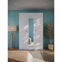 Шкаф IKEA "пакс/макс", белый, с зеркалом, 150 см x 233 см x 61 см