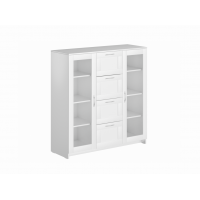 BRIMNES / СИРИУС тумба с двумя стеклянными дверьми и четырьмя ящиками, цвет белый ИКЕА (IKEA) BRIMNES / СИРИУС тумба с двумя стеклянными дверьми и четырьмя ящиками, цвет белый ИКЕА (IKEA)