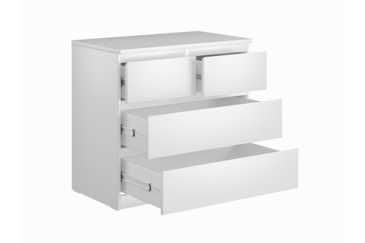 9.05.02.050.1 MALTA комод 2+2 ящика без доводчиков 80х76 белый RU-1