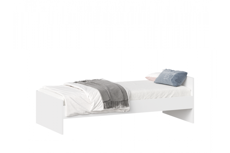 2.01.04.060.1 ОРИОН кровать одинарная 90х200 белая RU-1