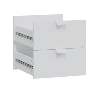 Комплект двух выдвижных ящиков каллакс фора 4.2, цвет белый