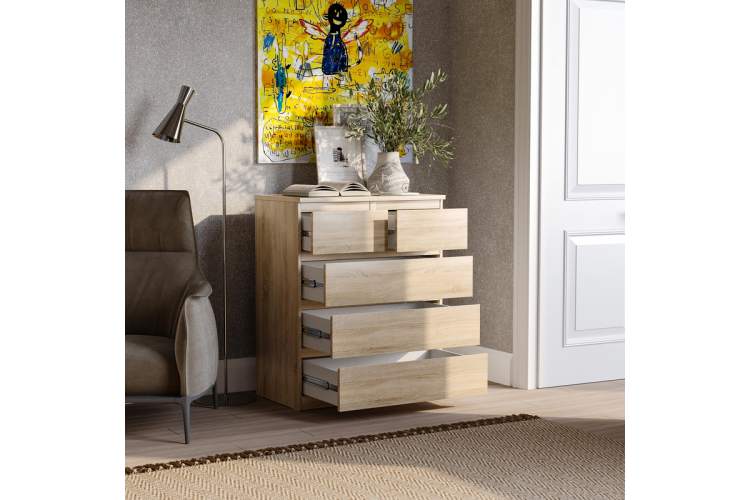 9.05.02.080.3 MALTA комод 3+2 ящика без доводчиков 80х99 сонома RU-3