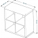 Стеллаж KALLAX КАЛЛАКС 4, квадратной формы с четырьми открытыми ячейками, тамбурат, цвет белый