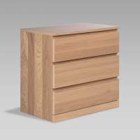 S01668 Варма Прайм 3 комод 80x77x48 шпон дуб беленый