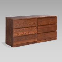 S01767 Варма Прайм 6Д комод 160x77x48 шпон ясень, коричневый