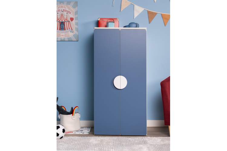 СТУВА / ПИКСИ шкаф распашной с 2 дверьми и 3 полками 60х57х123, озорной василек-3