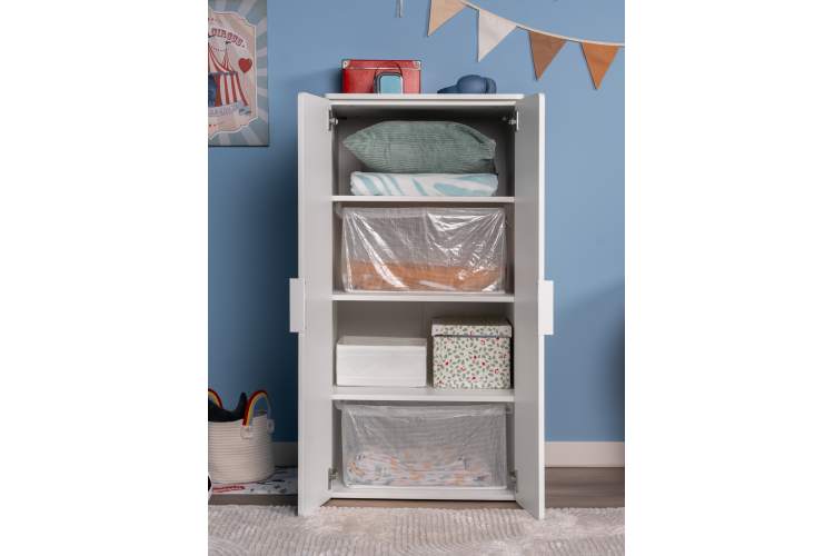 СТУВА / ПИКСИ шкаф распашной с 2 дверьми и 3 полками 60х57х123, озорной василек-5