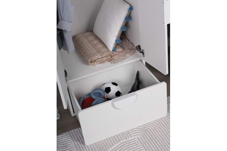 СТУВА / ПИКСИ шкаф распашной с 2 дверьми, полкой и ящиком 60х57х123, робкий подснежник-6