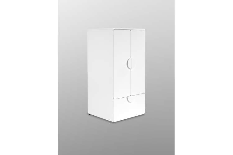 СТУВА / ПИКСИ шкаф распашной с 2 дверьми, полкой и ящиком 60х57х123, робкий подснежник