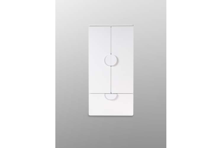 СТУВА / ПИКСИ шкаф распашной с 2 дверьми, полкой и ящиком 60х57х123, робкий подснежник-1