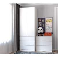 Шкаф МАЛЬМ 80 распашной 222х80х57, белый