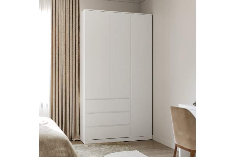 Шкаф МАЛЬМ / Варма Стор 123 шкаф распашной 222х123х57, белый-2