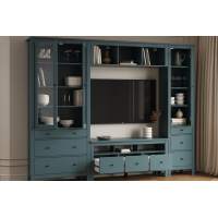 Стенка для Гостиной IKEА 271х41х215 темно-бирюзовая
