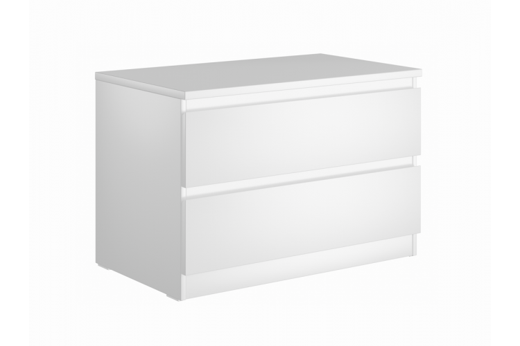 9.05.02.020.1 MALTA комод 2 ящика без доводчиков 80х54 белый RU