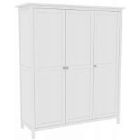 Шкаф ЛЕКСВИК КАНТРИ 30 ИКЕА 3 дверный, массив сосны, цвет белый