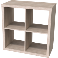 Стеллаж Фора / KALLAX КАЛЛАКС 4, квадратной формы с четырьми открытыми ячейками, цвет дуб беленый, ИКЕА