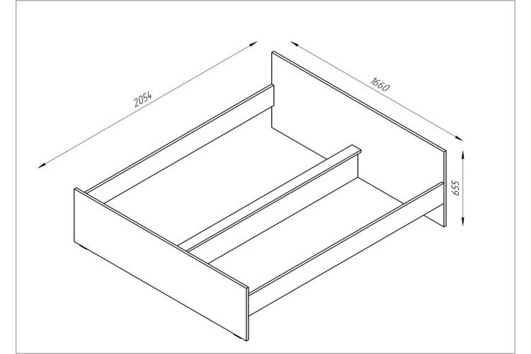 2.01.04.090.1 ОРИОН кровать двойная 160х200 белая RU-2