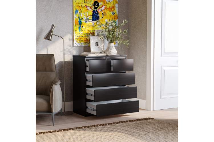 9.05.02.080.5 MALTA комод 3+2 ящика без доводчиков 80х99 Дуб Венге RU-3