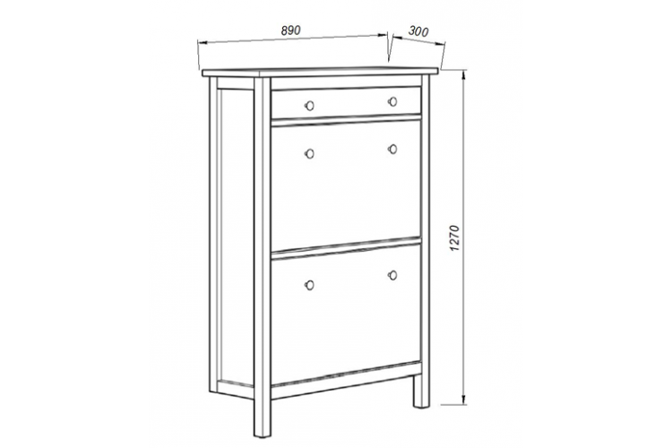 Тумба 03 «Кантри» арт.410115002300 /Белый лак/-2