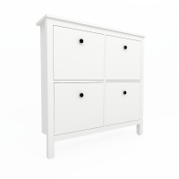 Тумба для обуви Ф-156.13 из массива сосны, цвет белый