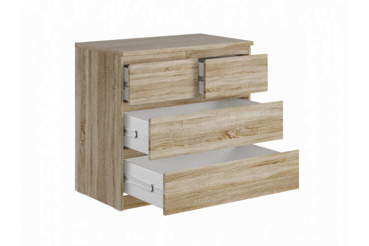 9.05.02.050.3 MALTA комод 2+2 ящика без доводчиков 80х76 сонома RU-1