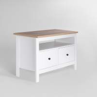 2.08.03.080.14 САГА тумба 2 ящика белая/ясень RU