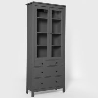 Хемнэс/САГА шкаф с витриной 90 серый Хемнэс/САГА шкаф с витриной 90 серый