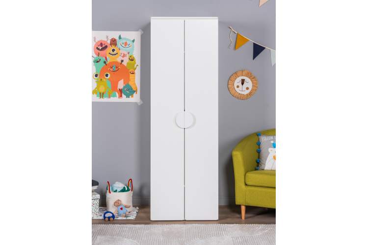 СТУВА / ПИКСИ шкаф распашной с 2 дверьми и полкой 60x57x183, робкий подснежник-3