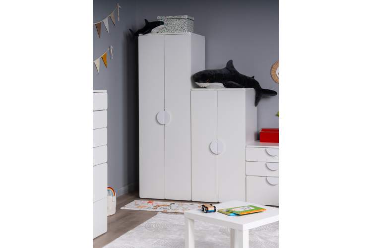 СТУВА / ПИКСИ шкаф распашной с 2 дверьми и полкой 60x57x183, робкий подснежник-6