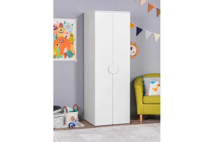 СТУВА / ПИКСИ шкаф распашной с 2 дверьми и полкой 60x57x183, робкий подснежник-4