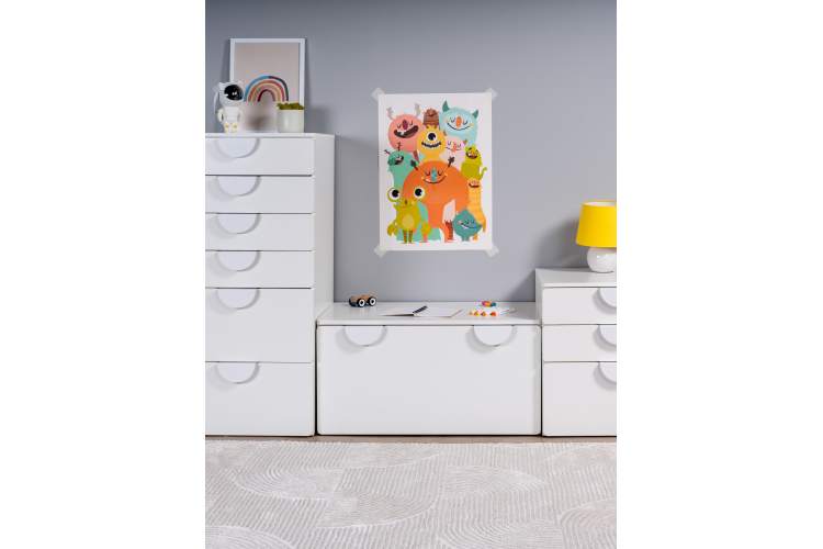 СТУВА / ПИКСИ ящик выкатной 90х48х46 под скамью, робкий подснежник-6