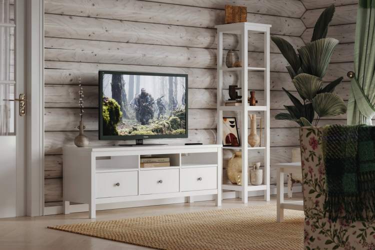 Тумба ТВ 03 «Кантри» арт.410105002300 /Белый лак/-3