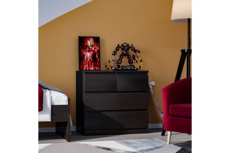 9.05.02.050.5 MALTA комод 2+2 ящика без доводчиков 80х76 Дуб Венге RU-3