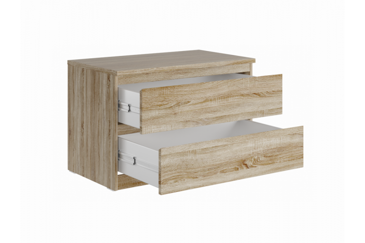 9.05.02.020.3 MALTA комод 2 ящика без доводчиков 80х54 сонома RU-1