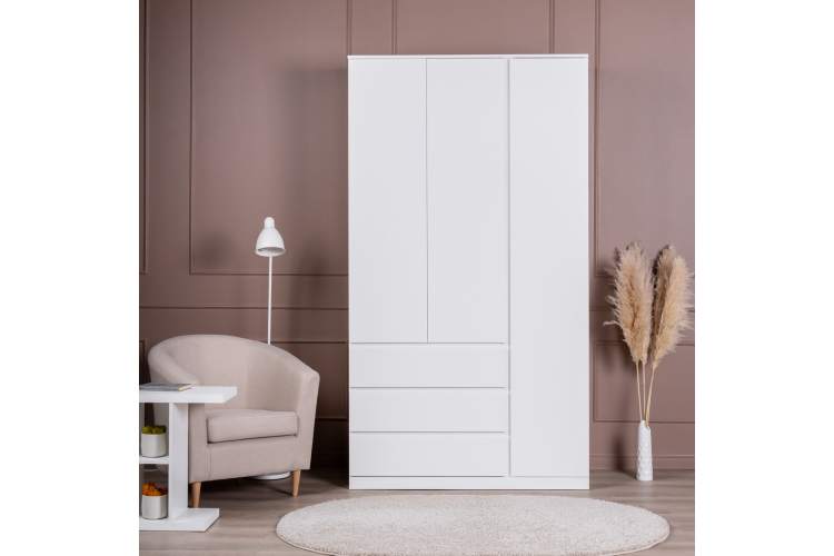 S01200 Варма Стор 123 шкаф распашной 222х123х57, белый-3