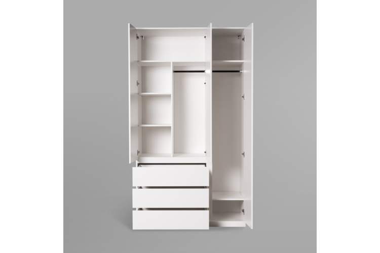 S01200 Варма Стор 123 шкаф распашной 222х123х57, белый-8