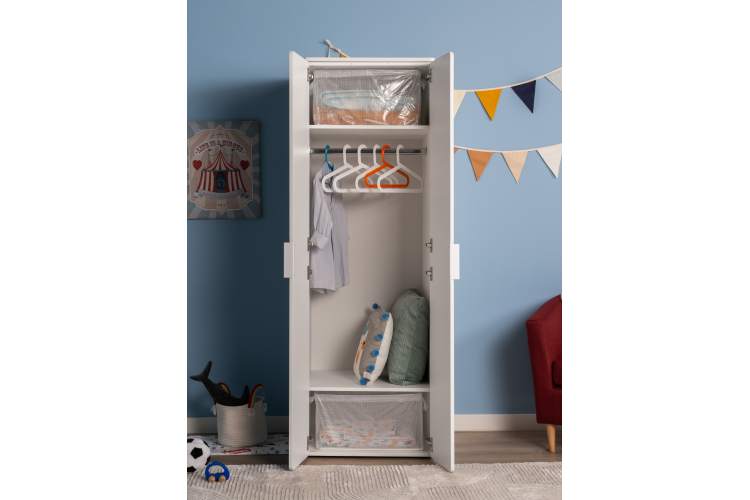 СТУВА / ПИКСИ шкаф распашной с 2 дверьми и полкой 60x57x183, озорной василек-5